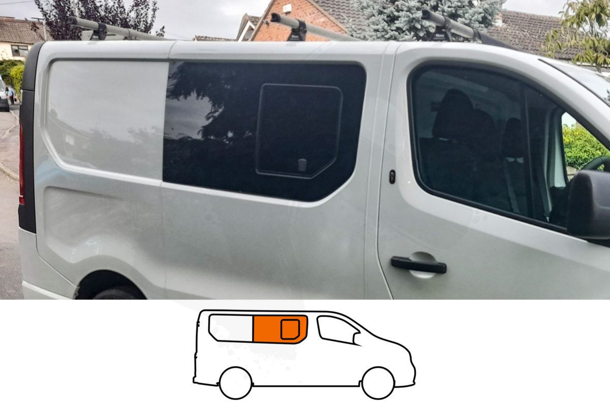 Vauxhall Vivaro X82 Pair Of Privacy Tinted Opening Windows With Fitting Kit Vanpimps 9744