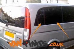 Mercedes Vito O/S/R Fixed Window in Privacy Tint Extra LWB