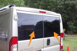 Peugeot Boxer Back Door Glass (pair of windows) In Privacy Tint