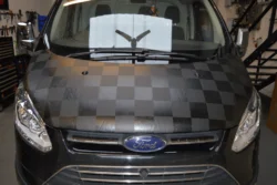 VW Caddy 2010 - 2014 Chequered Bonnet Bra - VanPimps