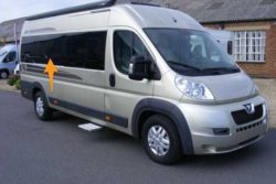 Citroen Relay O/S/M Fixed Window in Privacy Tint LWB (L3)