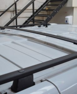 Vauxhall Vivaro x82 2014> Black Aluminium Roof Rails SWB