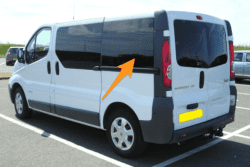 Renault Trafic N/S/R (Rear) Fixed Window in Privacy Tint LWB