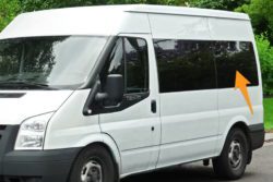 Ford Transit N/S/R Fixed Rear 1/4 Window in Privacy Tint (SWB)