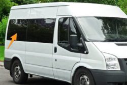 Ford Transit O/S/R Fixed Rear 1/4 Window in Privacy Tint (MWB)