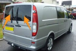 Mercedes Vito Twin Rear Door in Privacy Tint