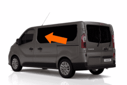 Vauxhall Vivaro 2014 X82 N/S/F Opening Window in Privacy Tint