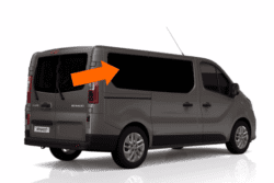 Nissan Primastar 2014 X82 O/S/R (Rear) Fixed Window in Privacy Tint SWB