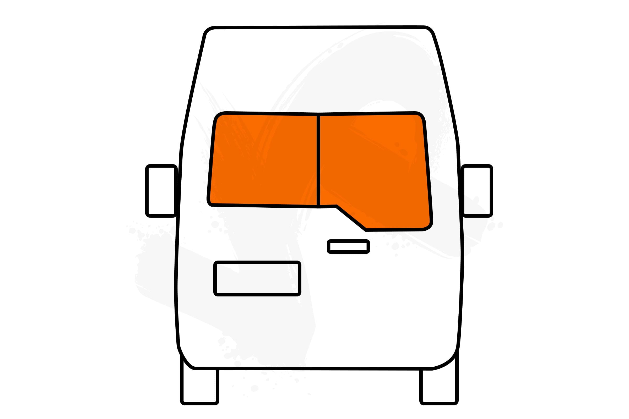 Nissan NV400 1121 Back Door Windows (Pair) In Privacy Tint VanPimps